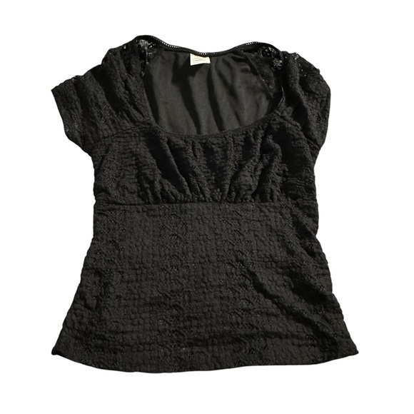 No Boundaries Black Smocked Puff Sleeve Blouse - Picture 1 of 4